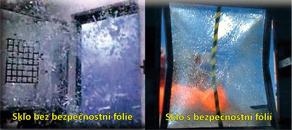 Intenzita tepla a tlaková vlna se přímo podílejí na explozi skla a bezpečnostní fólie Infrasol této explozi zamezí!